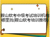 鞍山软考中级考试培训机构哪里找(鞍山软考培训推荐)