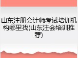 山东注册会计师考试培训机构哪里找(山东注会培训推荐)
