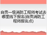 自贡一级消防工程师考试去哪里线下报名(自贡消防工程师报名点)