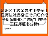 朝阳区中级金属矿山安全工程师技能资格证书详细介绍分析(朝阳区金属矿山安全工程师证书分析)