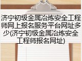 济宁初级金属冶炼安全工程师网上报名服务平台网址多少(济宁初级金属冶炼安全工程师报名网址)