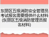 东丽区五级消防安全管理员考试报名需要提供什么材料(东丽区五级消防管理员报名材料)