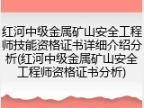 红河中级金属矿山安全工程师技能资格证书详细介绍分析(红河中级金属矿山安全工程师资格证书分析)