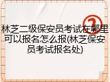 林芝二级保安员考试在哪里可以报名怎么报(林芝保安员考试报名处)