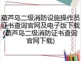 葫芦岛二级消防设施操作员证书查询官网及电子版下载(葫芦岛二级消防证书查询官网下载)