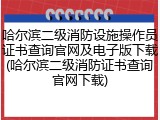 哈尔滨二级消防设施操作员证书查询官网及电子版下载(哈尔滨二级消防证书查询官网下载)