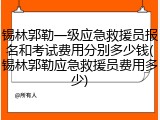 锡林郭勒一级应急救援员报名和考试费用分别多少钱(锡林郭勒应急救援员费用多少)