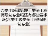 六安中级建筑施工安全工程师限制专业吗还有哪些要求呀(六安中级安全工程师限制专业)