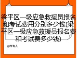 梁平区一级应急救援员报名和考试费用分别多少钱(梁平区一级应急救援员报名费和考试费多少钱)