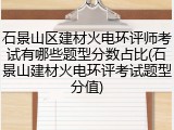 石景山区建材火电环评师考试有哪些题型分数占比(石景山建材火电环评考试题型分值)