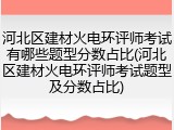 河北区建材火电环评师考试有哪些题型分数占比(河北区建材火电环评师考试题型及分数占比)