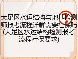 大足区水运结构与地基检测师报考流程详解需要社保吗(大足区水运结构检测报考流程社保要求)
