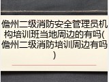 儋州二级消防安全管理员机构培训班当地周边的有吗(儋州二级消防培训周边有吗)