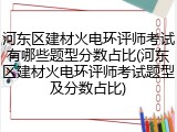 河东区建材火电环评师考试有哪些题型分数占比(河东区建材火电环评师考试题型及分数占比)