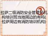 拉萨二级消防安全管理员机构培训班当地周边的有吗(拉萨周边有消防培训机构)