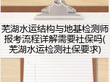 芜湖水运结构与地基检测师报考流程详解需要社保吗(芜湖水运检测社保要求)