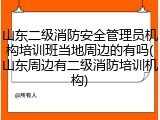 山东二级消防安全管理员机构培训班当地周边的有吗(山东周边有二级消防培训机构)