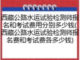 西藏公路水运试验检测师报名和考试费用分别多少钱(西藏公路水运试验检测师报名费和考试费各多少钱)