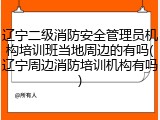 辽宁二级消防安全管理员机构培训班当地周边的有吗(辽宁周边消防培训机构有吗)