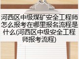 河西区中级煤矿安全工程师怎么报考在哪里报名流程是什么(河西区中级安全工程师报考流程)