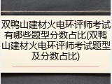 双鸭山建材火电环评师考试有哪些题型分数占比(双鸭山建材火电环评师考试题型及分数占比)