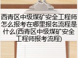 西青区中级煤矿安全工程师怎么报考在哪里报名流程是什么(西青区中级煤矿安全工程师报考流程)