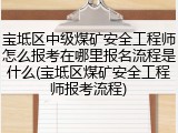 宝坻区中级煤矿安全工程师怎么报考在哪里报名流程是什么(宝坻区煤矿安全工程师报考流程)