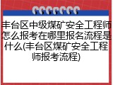 丰台区中级煤矿安全工程师怎么报考在哪里报名流程是什么(丰台区煤矿安全工程师报考流程)