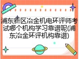 浦东新区冶金机电环评师考试哪个机构学习靠谱呢(浦东冶金环评机构靠谱)