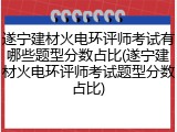 遂宁建材火电环评师考试有哪些题型分数占比(遂宁建材火电环评师考试题型分数占比)
