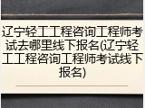 辽宁轻工工程咨询工程师考试去哪里线下报名(辽宁轻工工程咨询工程师考试线下报名)
