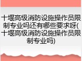 十堰高级消防设施操作员限制专业吗还有哪些要求呀(十堰高级消防设施操作员限制专业吗)