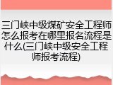 三门峡中级煤矿安全工程师怎么报考在哪里报名流程是什么(三门峡中级安全工程师报考流程)