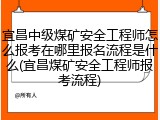 宜昌中级煤矿安全工程师怎么报考在哪里报名流程是什么(宜昌煤矿安全工程师报考流程)