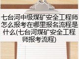 七台河中级煤矿安全工程师怎么报考在哪里报名流程是什么(七台河煤矿安全工程师报考流程)