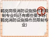 鹤岗高级消防设施操作员限制专业吗还有哪些要求呀(鹤岗消防设施操作员限制专业)