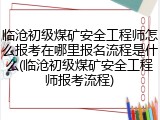 临沧初级煤矿安全工程师怎么报考在哪里报名流程是什么(临沧初级煤矿安全工程师报考流程)