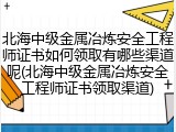 北海中级金属冶炼安全工程师证书如何领取有哪些渠道呢(北海中级金属冶炼安全工程师证书领取渠道)
