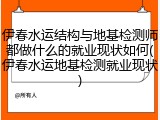 伊春水运结构与地基检测师都做什么的就业现状如何(伊春水运地基检测就业现状)