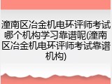 潼南区冶金机电环评师考试哪个机构学习靠谱呢(潼南区冶金机电环评师考试靠谱机构)