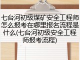七台河初级煤矿安全工程师怎么报考在哪里报名流程是什么(七台河初级安全工程师报考流程)