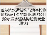 哈尔滨水运结构与地基检测师都做什么的就业现状如何(哈尔滨水运结构检测就业现状)