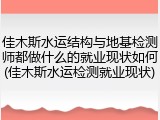 佳木斯水运结构与地基检测师都做什么的就业现状如何(佳木斯水运检测就业现状)