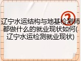 辽宁水运结构与地基检测师都做什么的就业现状如何(辽宁水运检测就业现状)