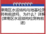 津南区水运结构与地基检测师有前途吗,为什么?详解(津南区水运结构检测有前途)