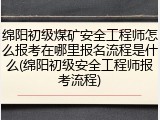绵阳初级煤矿安全工程师怎么报考在哪里报名流程是什么(绵阳初级安全工程师报考流程)