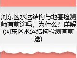 河东区水运结构与地基检测师有前途吗，为什么？详解(河东区水运结构检测有前途)