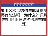 宝山区水运结构与地基检测师有前途吗，为什么？详解(宝山区水运结构检测有前景)