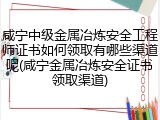 咸宁中级金属冶炼安全工程师证书如何领取有哪些渠道呢(咸宁金属冶炼安全证书领取渠道)