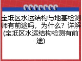 宝坻区水运结构与地基检测师有前途吗，为什么？详解(宝坻区水运结构检测有前途)